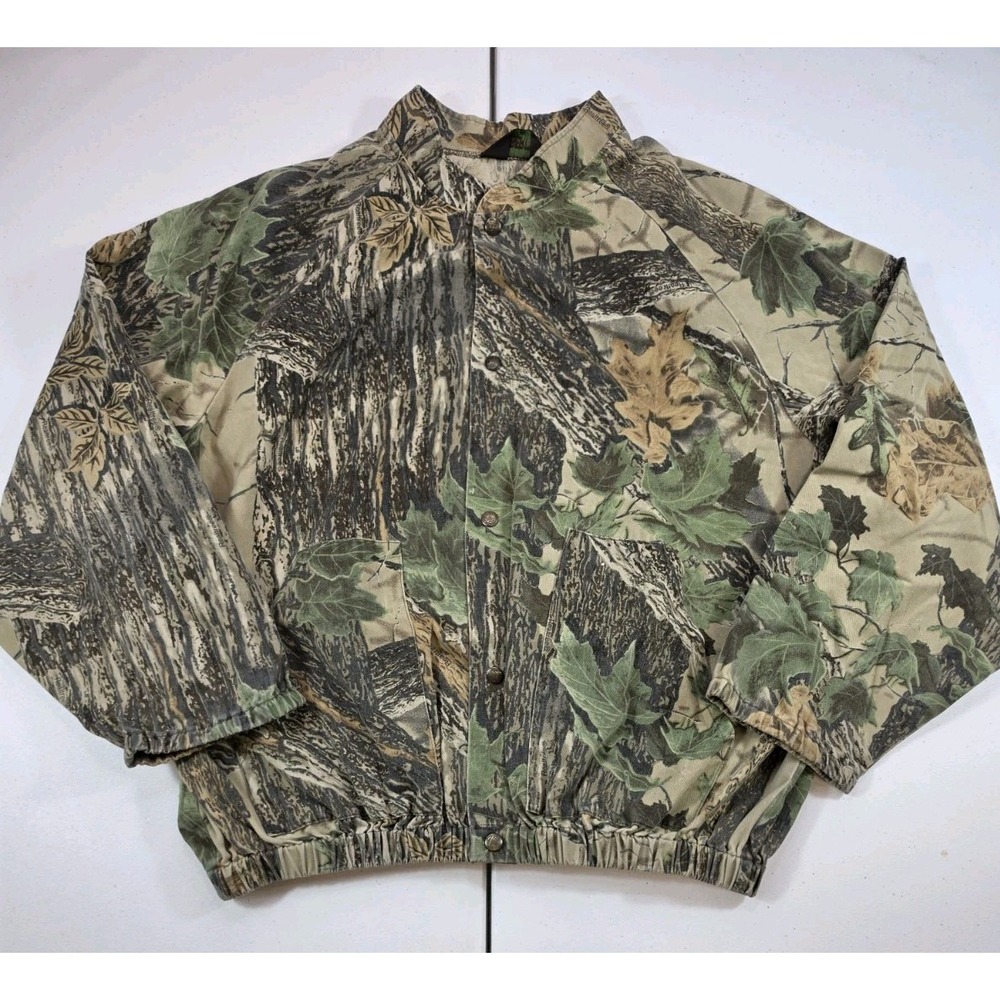 Vintage Liberty Realtree Camo Bomber Jacket Mens XL Camouflage Hunting Outdoors